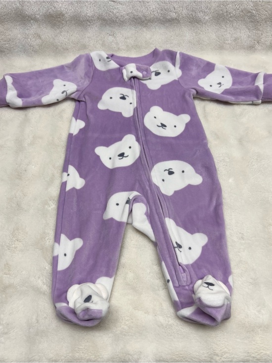 Carter's Other - Carter's Lavender Fleece Bear Footed One-Piece